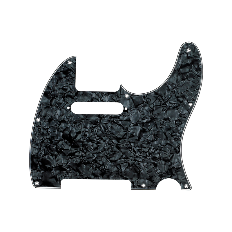 Fender Pickguard, Telecaster, 8-Hole Mount, Black Pearl, 4-Ply - 1