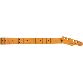 Fender Roasted Maple Telecaster Neck, 21 Narrow Tall Frets, 9.5", Maple, C Shape - 1