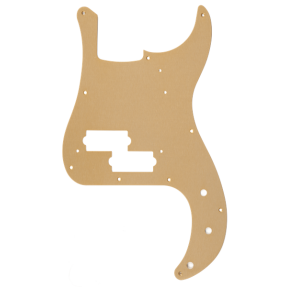 Fender Pure Vintage Pickguard, '58 P Bass, 10-Hole Mount, Gold Anodized, Lacquer Finish - 1