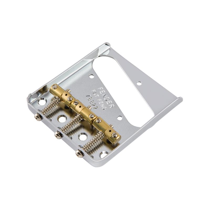 Fender 3-Saddle American Vintage "Hot Rod" Telecaster Bridge Assembly with Compensated Brass Saddles, Nickel - 1
