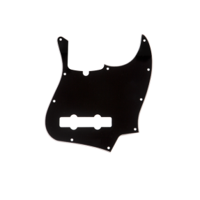 Fender Pickguard, 5-String Jazz Bass, 10-Hole Mount, Black, 3-Ply - 1