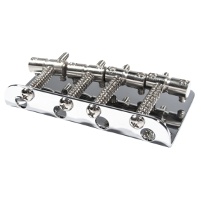 Fender Pure Vintage '70s Jazz Bass Bridge Assembly, Chrome - 1