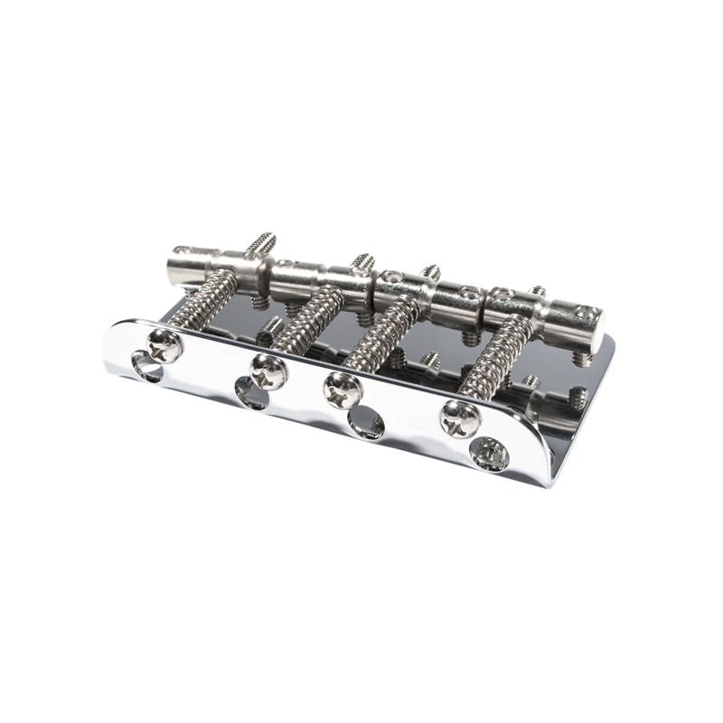 Fender Pure Vintage '70s Jazz Bass Bridge Assembly, Chrome - 1