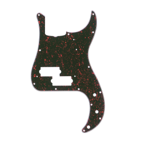 Fender Pickguard, Precision Bass (with Truss Rod Notch), 13-Hole Vintage Mount, Tortoise Shell, 4-Ply - 1