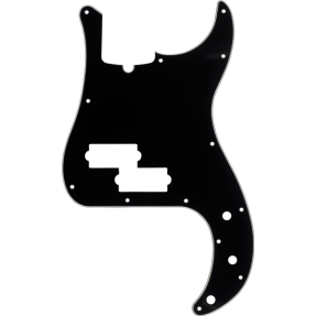 Fender Pickguard, Precision Bass 13-Hole Mount (with Truss Rod Notch), Black, 3-Ply - 1