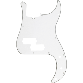Fender Pickguard, Precision Bass, 13-Hole Mount (with Truss Rod Notch), Parchment, 3-Ply - 1