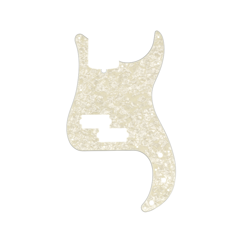 Fender Pickguard, Precision Bass, 13-Hole Mount, Aged White Pearl, 4-Ply - 1