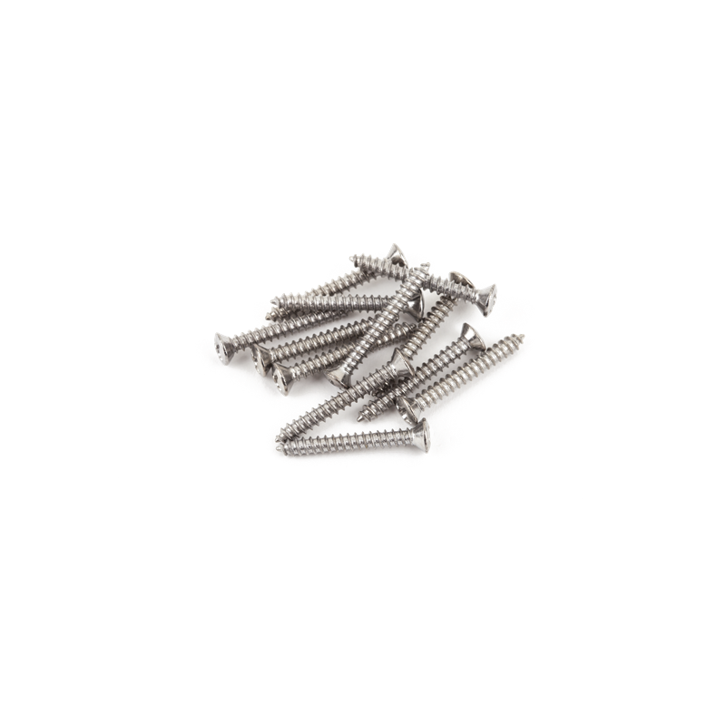 Fender Bass/Telecaster Bridge/Strap Button Mounting Screws, Phillips-Head, Chrome, (12) - 1