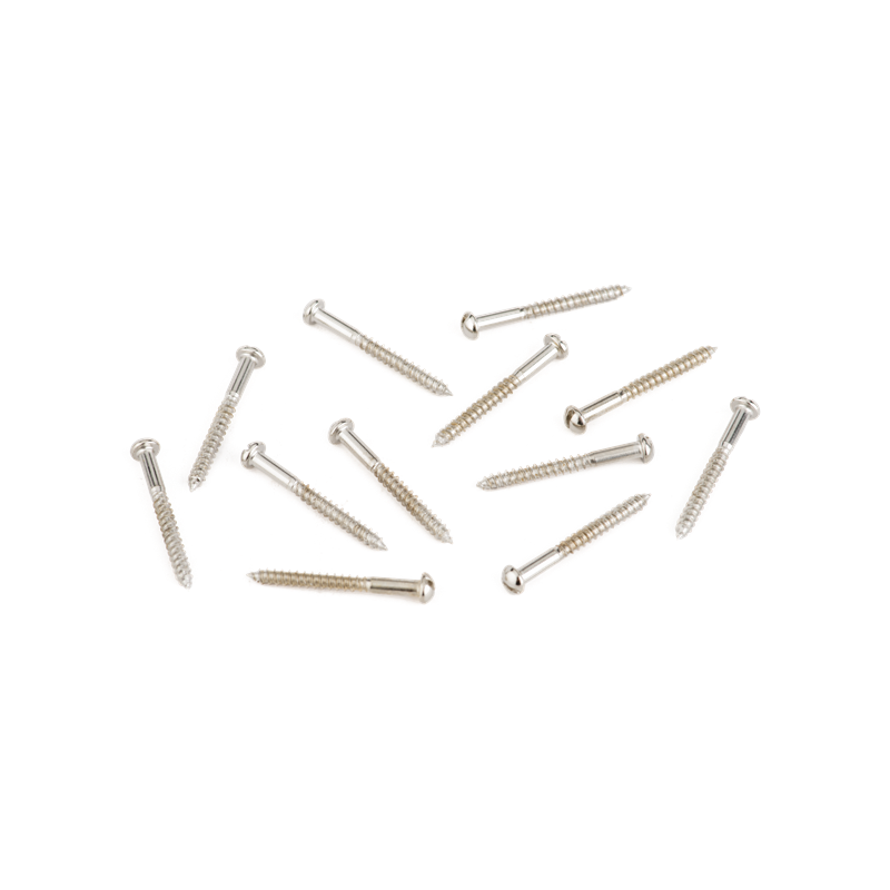 Fender Pure Vintage Slotted Telecaster Neck Pickup Mounting Screws, Nickel (12) - 1