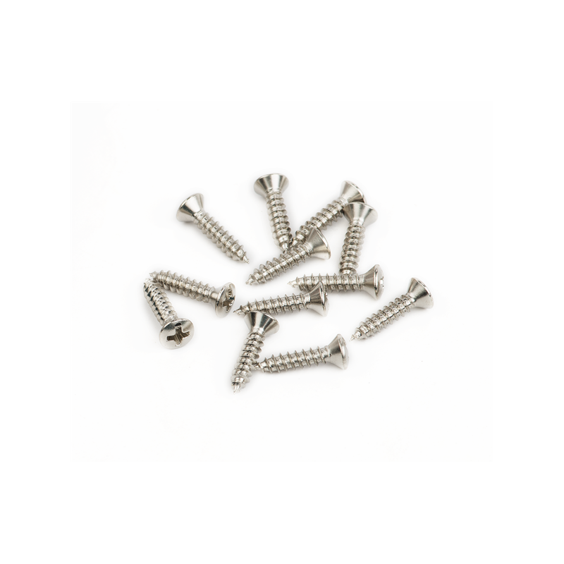 Fender Pickguard/Vintage Bridge Cover Screws, Sheet Metal, 4 X 1/2", Oval Head (12) - 1