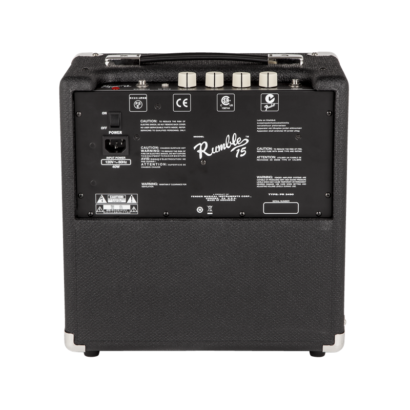 Fender Rumble 15 (V3), 230V EUR, Black/Silver - 6