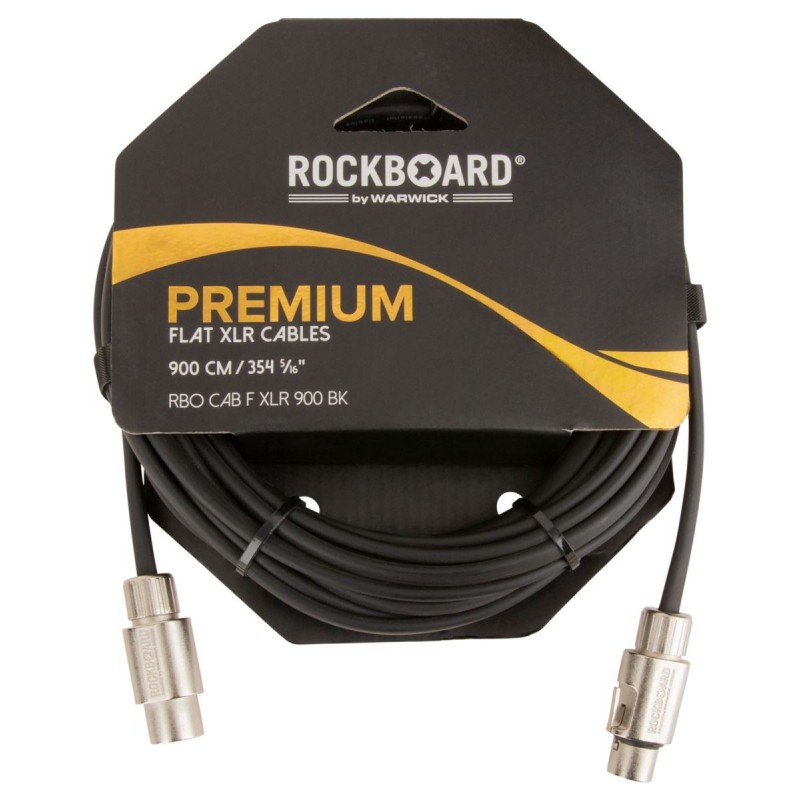 RockBoard Flat XLR Cable, 900 cm / 354 21/64 - 3