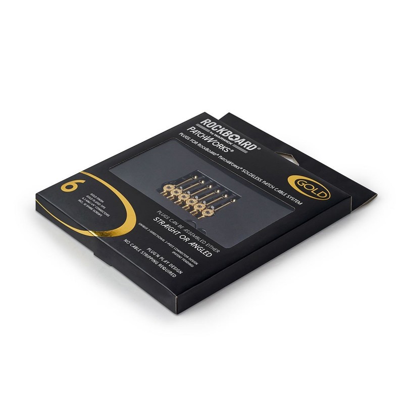 RockBoard PatchWorks Solderless Plugs, 6 pcs. - Gold - 4