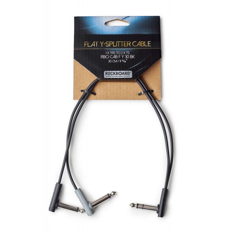 RockBoard Flat Patch Y Splitter Cable, 30 cm / 11 13/16 - 4