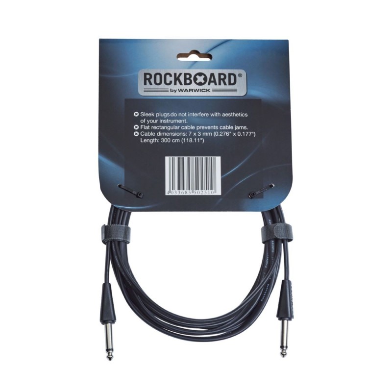 RockBoard Flat Instrument Cable, straight/straight, 300 cm / 118 7/64 - 3