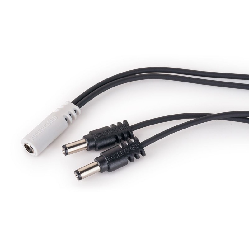 RockBoard Power Ace Current Doubler Y Cable, 2 x 2.1 x 5.5 mm barrel plug (parallel) to 2.1 x 5.5 mm barrel socket - 2