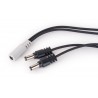RockBoard Power Ace Current Doubler Y Cable, 2 x 2.1 x 5.5 mm barrel plug (parallel) to 2.1 x 5.5 mm barrel socket - 2
