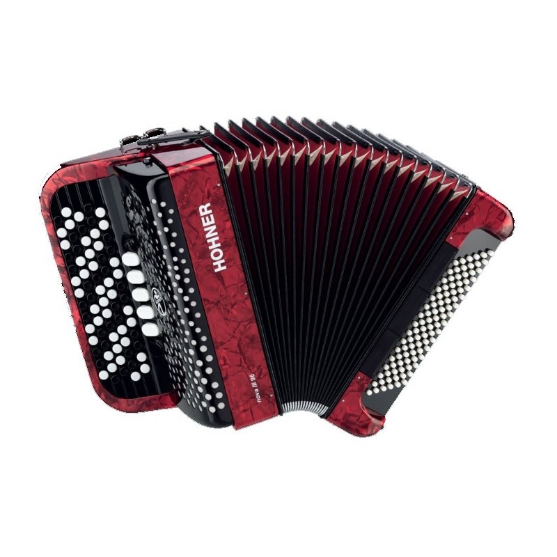Hohner NOVA III 96 RED - akordeon guzikowy