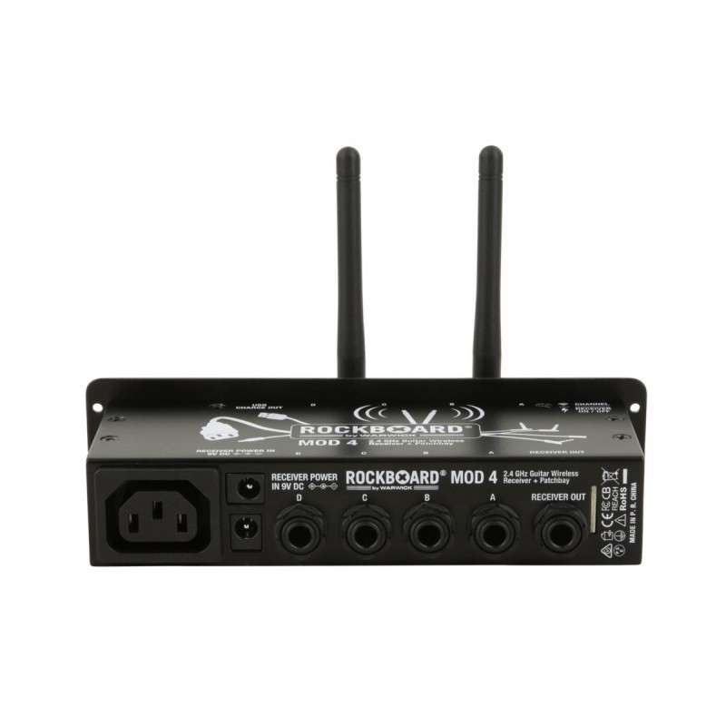 RockBoard MOD 4 & U2 Transmitter - 2.4 GHz Guitar Wireless Receiver, Transmitter + TRS Patchbay - 4