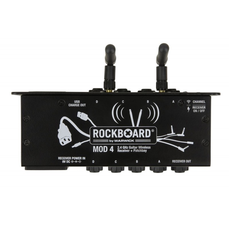 RockBoard MOD 4 & U2 Transmitter - 2.4 GHz Guitar Wireless Receiver, Transmitter + TRS Patchbay - 5