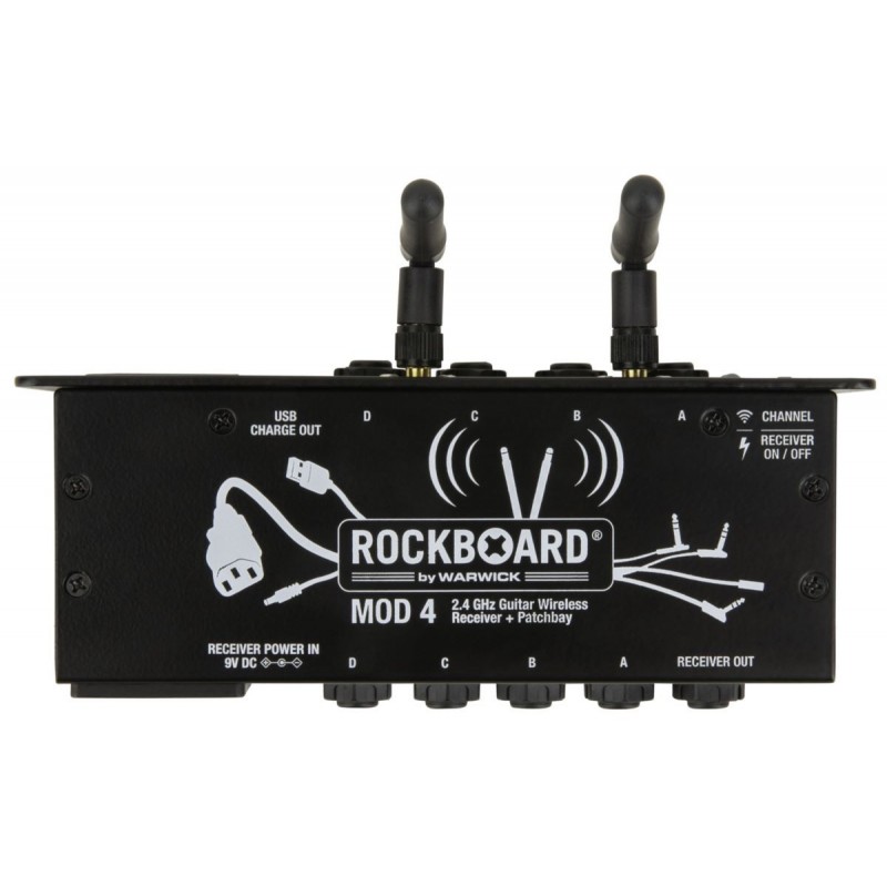 RockBoard MOD 4 - 2.4 GHz Guitar Wireless Receiver + TRS Patchbay - 5