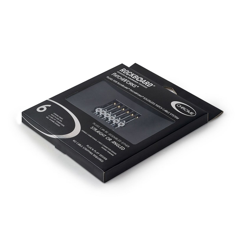 RockBoard PatchWorks Solderless Plugs, 6 pcs. - Chrome - 4