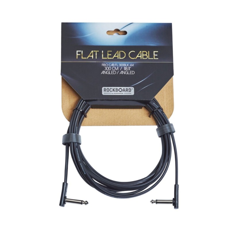 RockBoard Flat Instrument Cable, angled/angled, 300 cm / 118 7/64 - 4