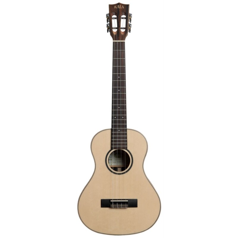 KALA KA-ASZCT-ST - All Solid Spruce Top, Ziricote Super Tenor Ukulele, with Case (UC-B) - 1