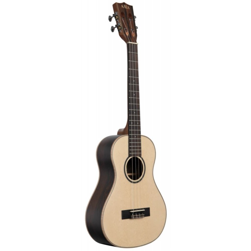 KALA KA-ASZCT-ST - All Solid Spruce Top, Ziricote Super Tenor Ukulele, with Case (UC-B) - 3