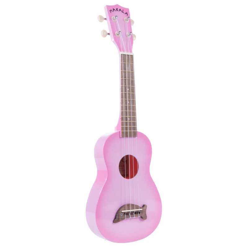 Makala Dolphin MK-SD-PKBURST - Pink Burst Soprano Dolphin Ukulele, with Tote Bag - 3