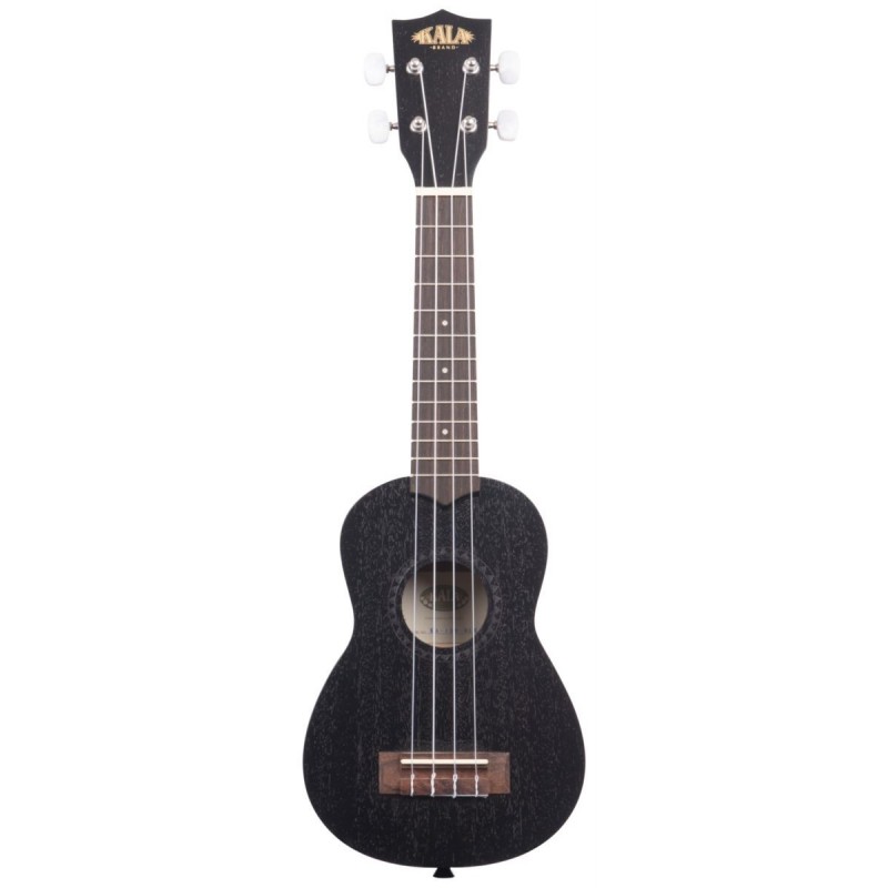 KALA KA-15S BLK - Black Satin Mahogany Soprano Ukulele, with Bag (UB-S) - 1