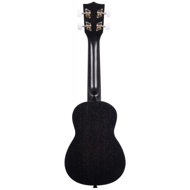 KALA KA-15S BLK - Black Satin Mahogany Soprano Ukulele, with Bag (UB-S) - 4