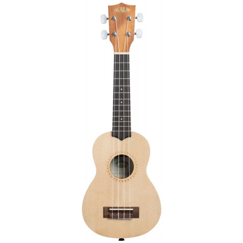 KALA KA-15S-S - Satin Mahogany Spruce Top Soprano Ukulele, with Bag (UB-S) - 1
