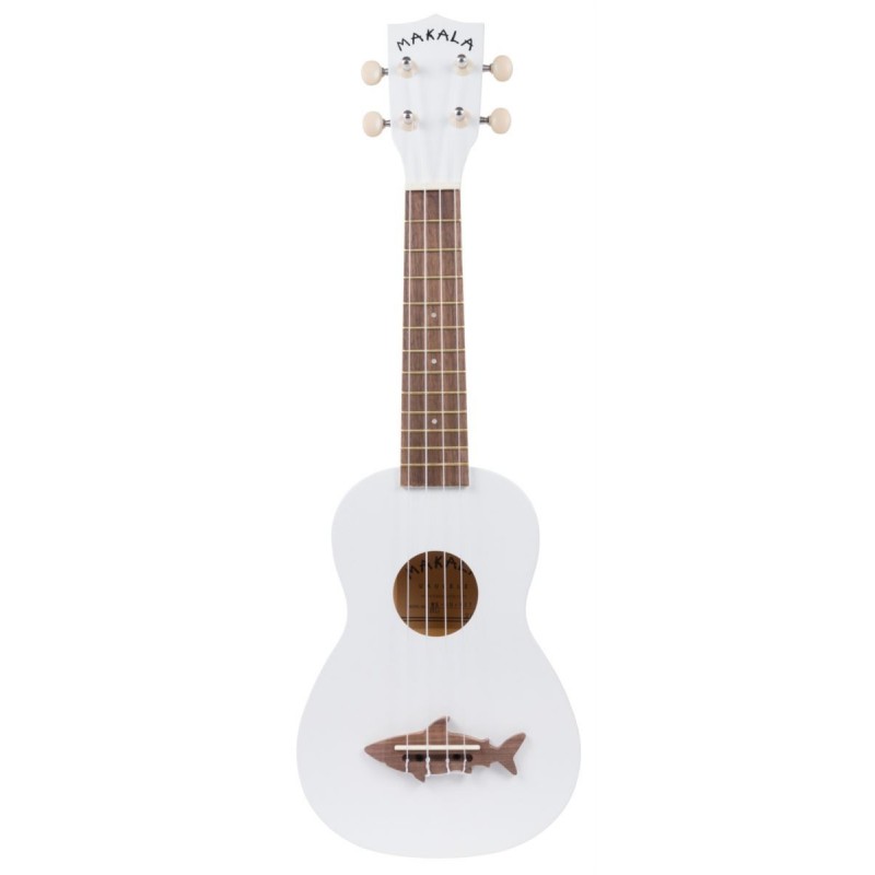 Makala Shark MK-SS-WHT - Great White Soprano Shark Ukulele, with Tote Bag - 1