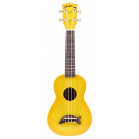 Makala Dolphin MK-SD-YLBURST - Yellow Burst Soprano Dolphin Ukulele, with Tote Bag - 1