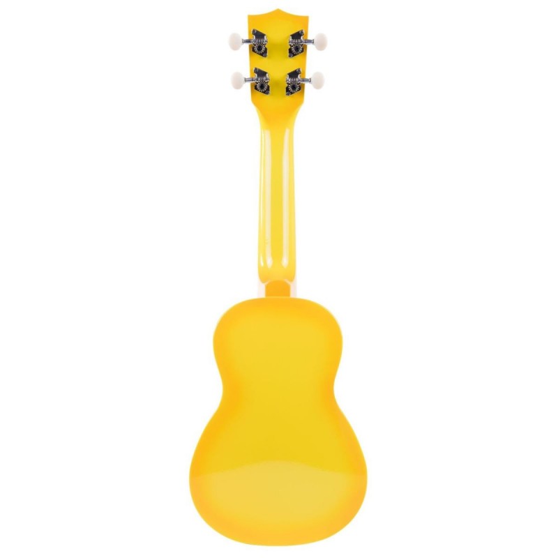 Makala Dolphin MK-SD-YLBURST - Yellow Burst Soprano Dolphin Ukulele, with Tote Bag - 4