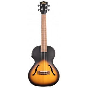KALA KA-JTE/2TS - Tobacco Burst Archtop Tenor Ukulele, with EQ & Case (UC-T) - 1