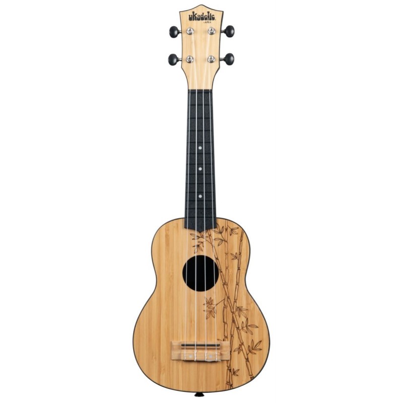 KALA Ukadelic UK-BAMBOO - Bamboo Top Soprano Ukulele, with Tote Bag - 1