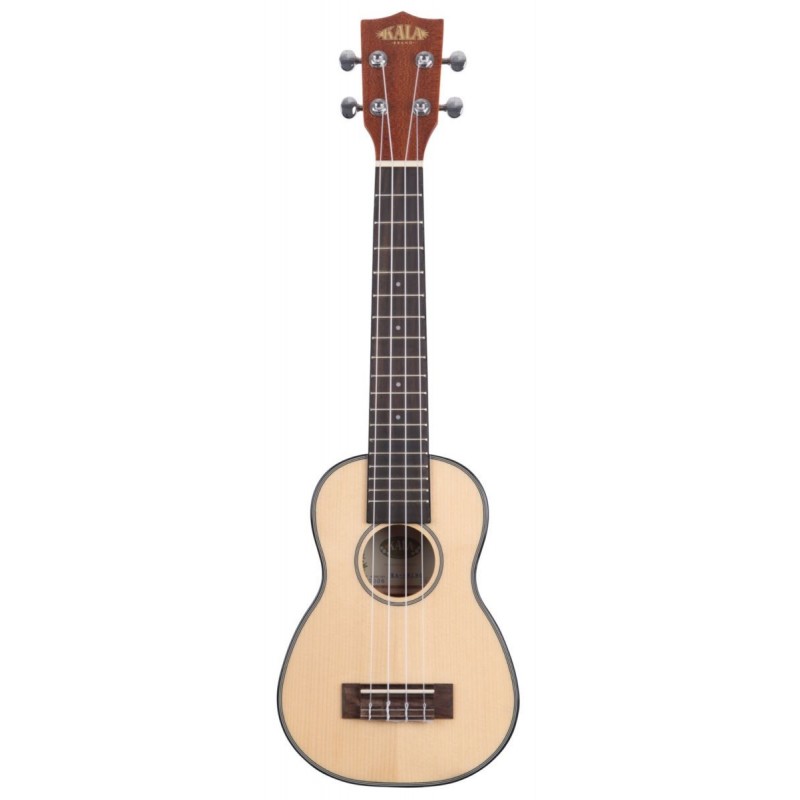 KALA KA-SSLNG - Solid Spruce Mahogany Long Neck Soprano Ukulele, with Bag (UB-S) - 1