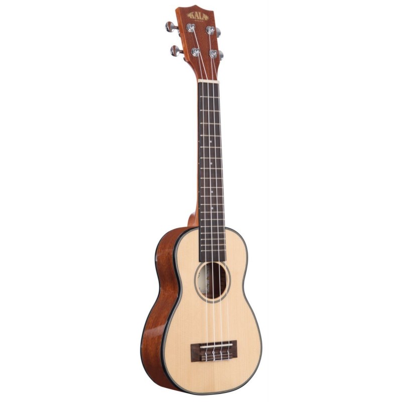 KALA KA-SSLNG - Solid Spruce Mahogany Long Neck Soprano Ukulele, with Bag (UB-S) - 3