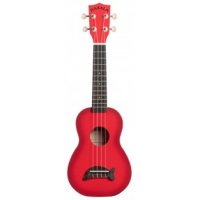 Makala Dolphin MK-SD-RDBURST - Red Burst Soprano Dolphin Ukulele, with Tote Bag - 1