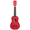 Makala Dolphin MK-SD-RDBURST - Red Burst Soprano Dolphin Ukulele, with Tote Bag - 1