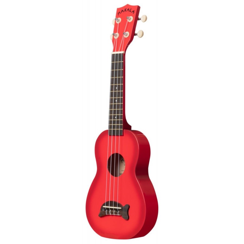 Makala Dolphin MK-SD-RDBURST - Red Burst Soprano Dolphin Ukulele, with Tote Bag - 2