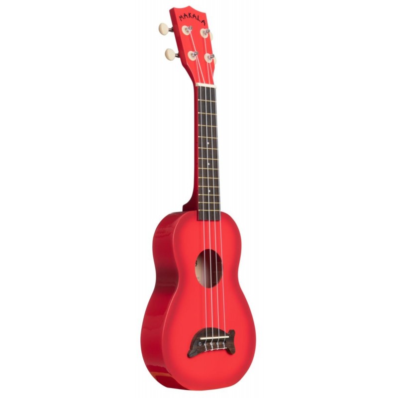 Makala Dolphin MK-SD-RDBURST - Red Burst Soprano Dolphin Ukulele, with Tote Bag - 3
