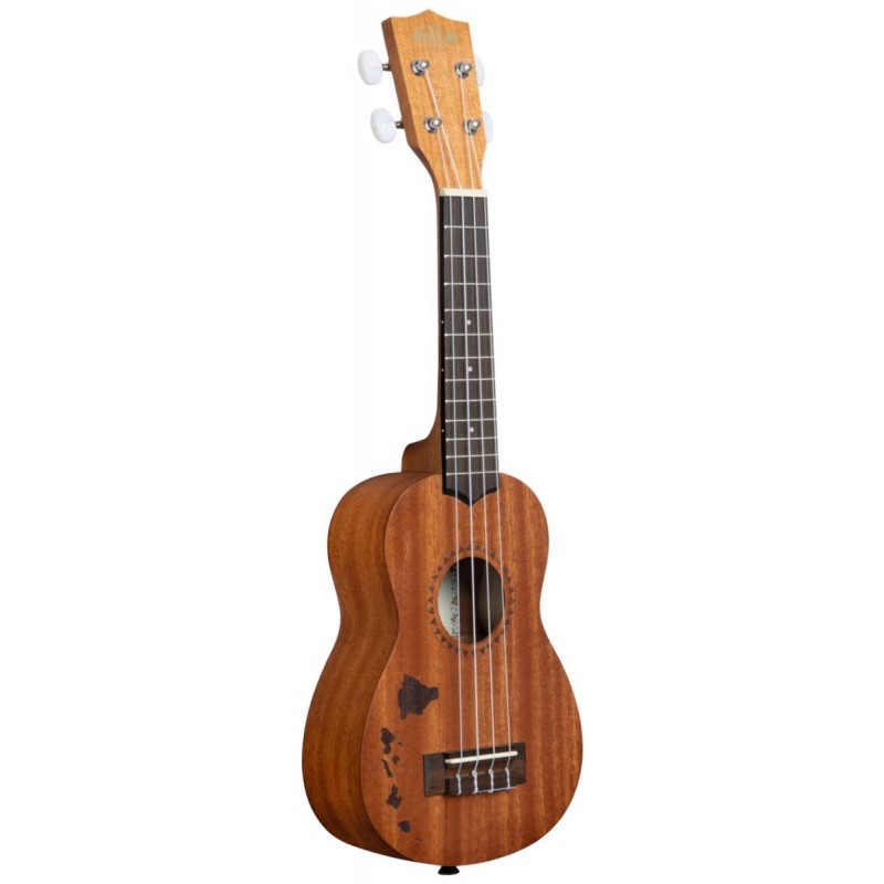 KALA KA-15S-H1 - Satin Mahogany Soprano with Hawaiian Islands, with Bag (UB-S) - 3