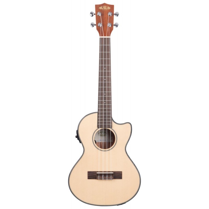 KALA KA-STGE-C - Solid Spruce Mahogany Tenor Ukulele, with Cutaway, EQ & Bag (UB-T) - 1
