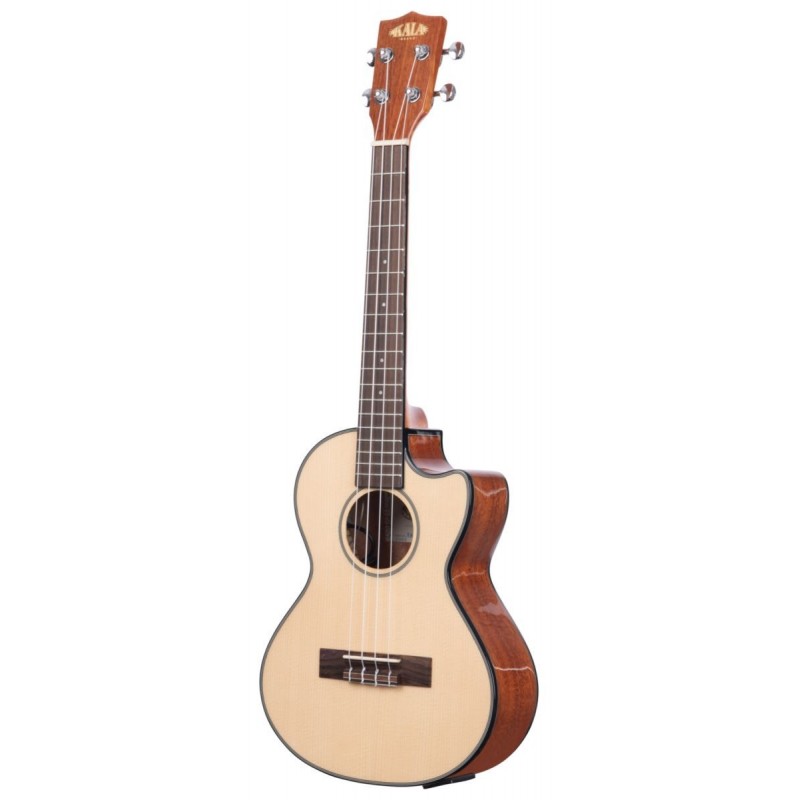 KALA KA-STGE-C - Solid Spruce Mahogany Tenor Ukulele, with Cutaway, EQ & Bag (UB-T) - 2