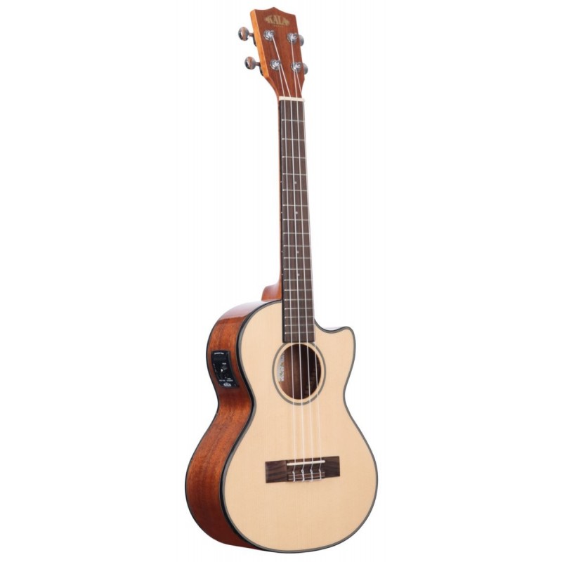 KALA KA-STGE-C - Solid Spruce Mahogany Tenor Ukulele, with Cutaway, EQ & Bag (UB-T) - 3
