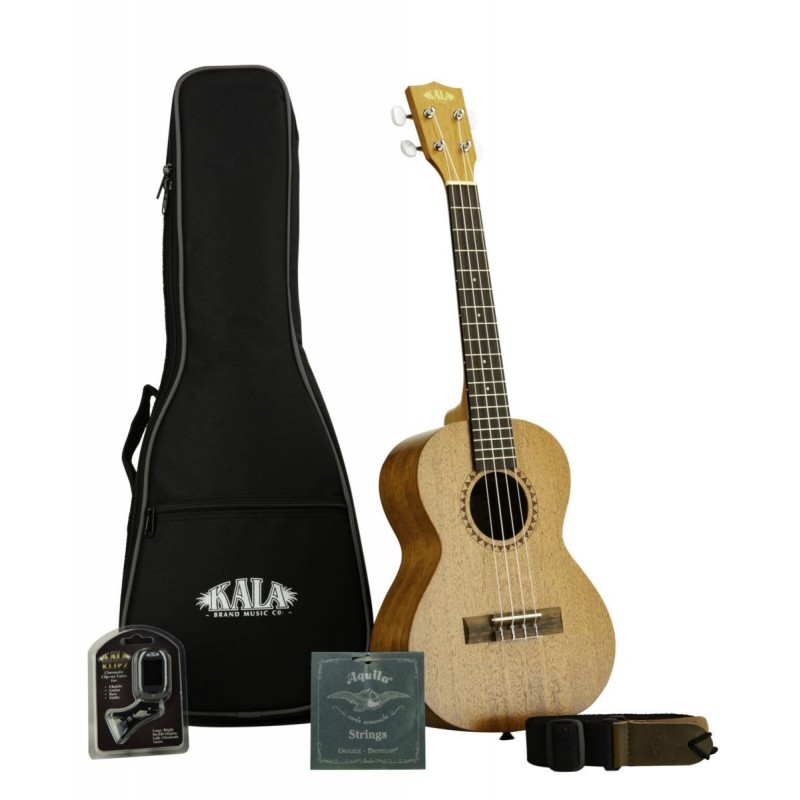 KALA KA-15-T BNDL - Satin Mahogany Tenor Ukulele Starter Kit - 1