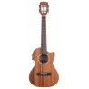 KALA KA-SMH-TG-CE - Gloss Solid Mahogany Tenor Ukulele, with Cutaway, EQ and Case (UC-T) - 1